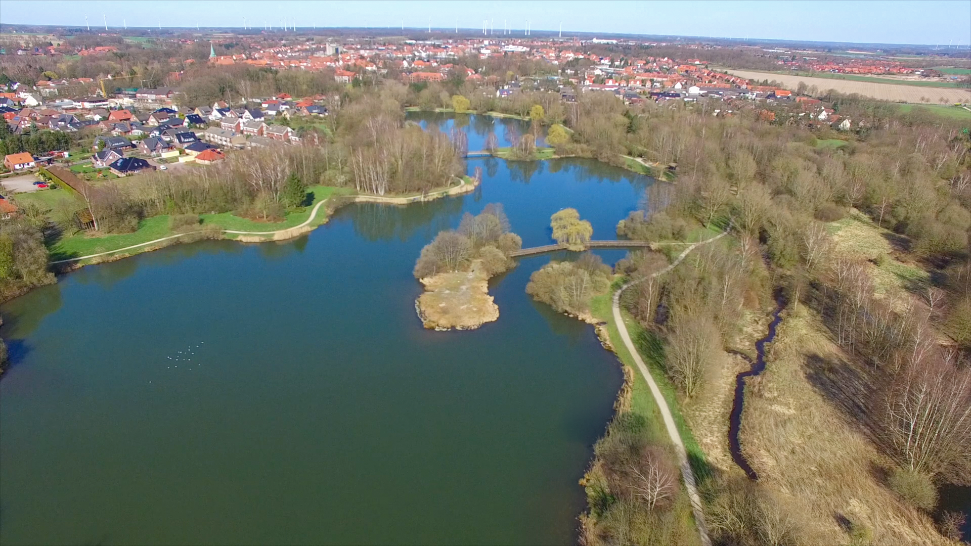 Sulingen von oben – Stadtsee